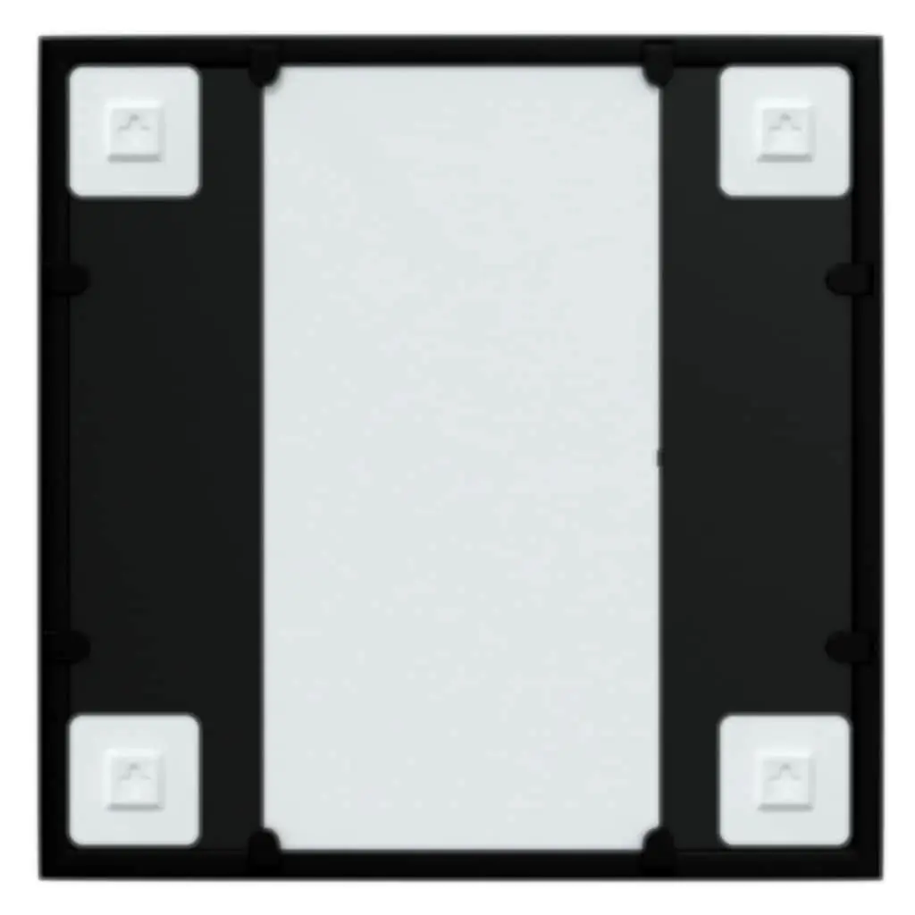 Wall Mirror Black 40x40 cm Metal Frame Hook Installation