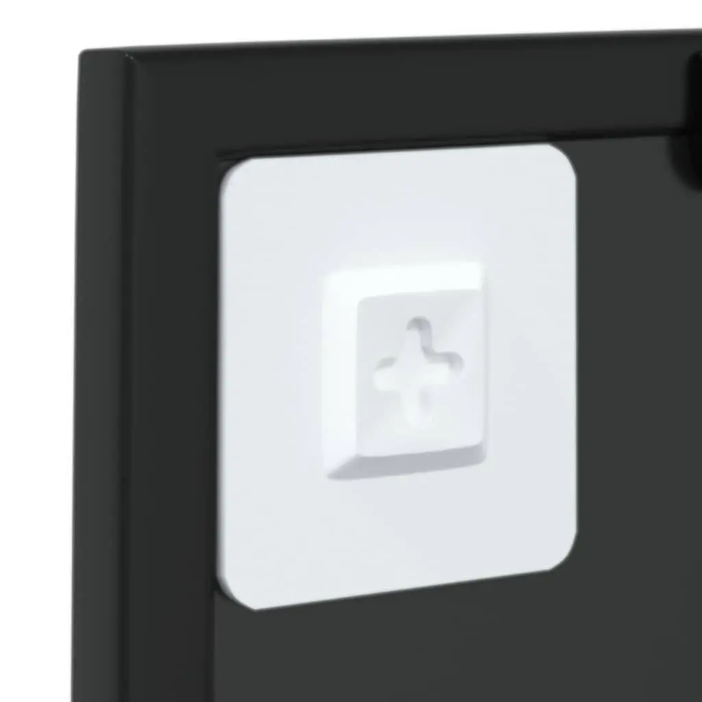 Wall Mirror Black 40x40 cm Metal Frame Hook Installation