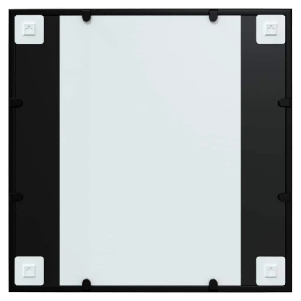 Wall Mirror Black 60x60cm Metal Frame Hook Mount Home Decor