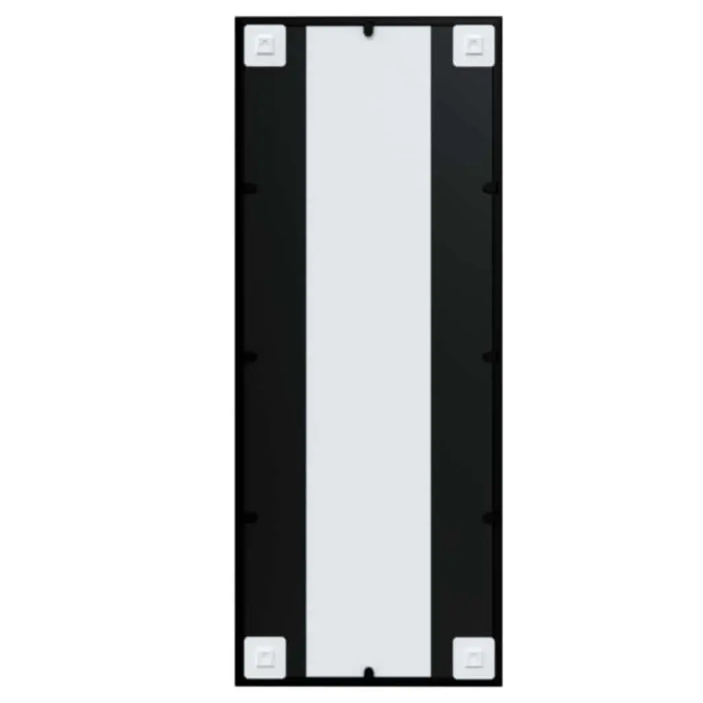 Wall Mirror Black 100x40 cm Metal Frame Horizontal Vertical Mounted Home Decor