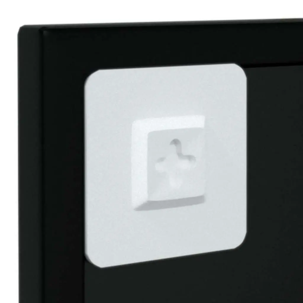 Wall Mirror Black 100x40 cm Metal Frame Horizontal Vertical Mounted Home Decor
