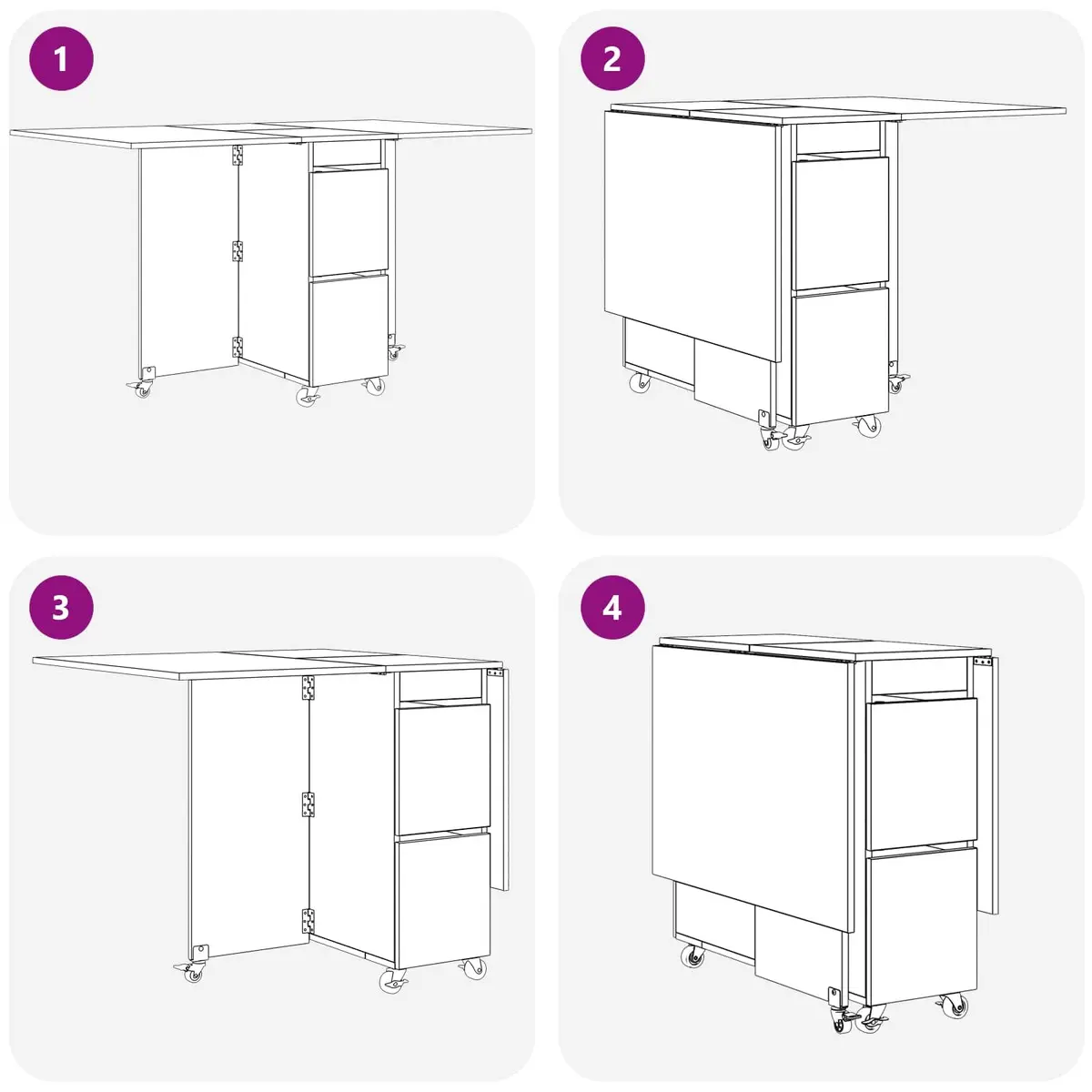 Extendable Dining Table 140x80x77cm White