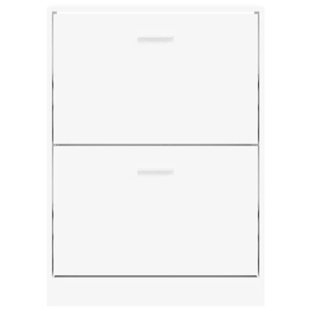 Shoe Cabinet White Storage Organiser 59x17x81cm Modern Furniture