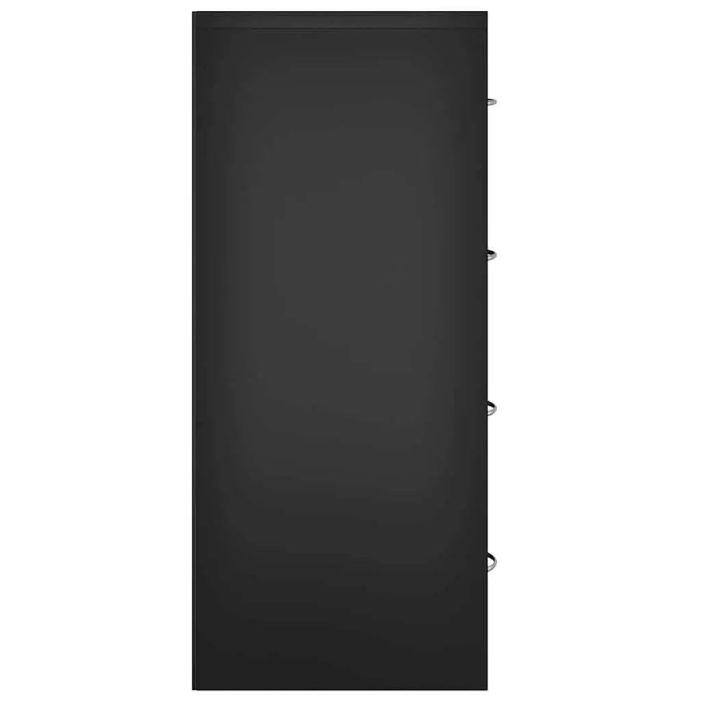 Sideboard Cabinet Storage Furniture 60x30.5x71cm Black 4 Drawers
