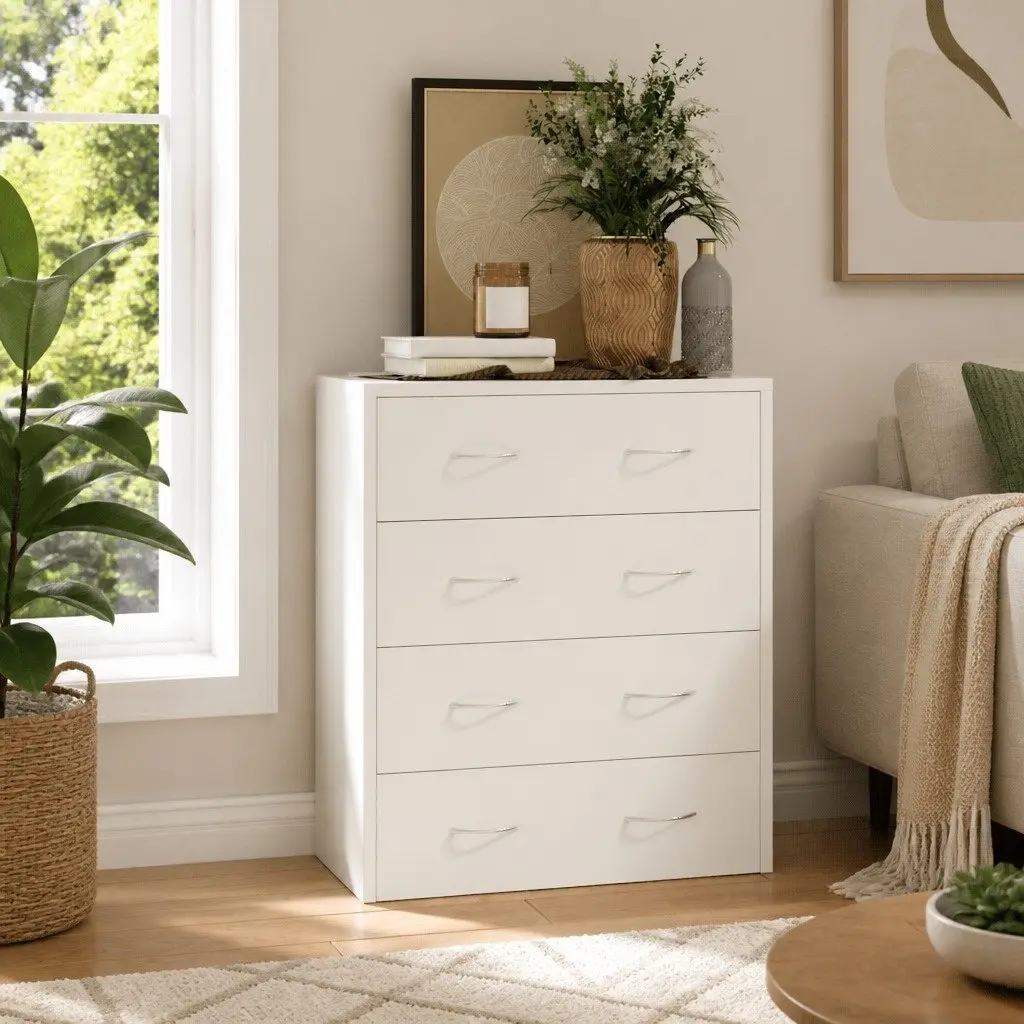 Sideboard Cabinet Storage 60x30.5x71cm High Gloss White