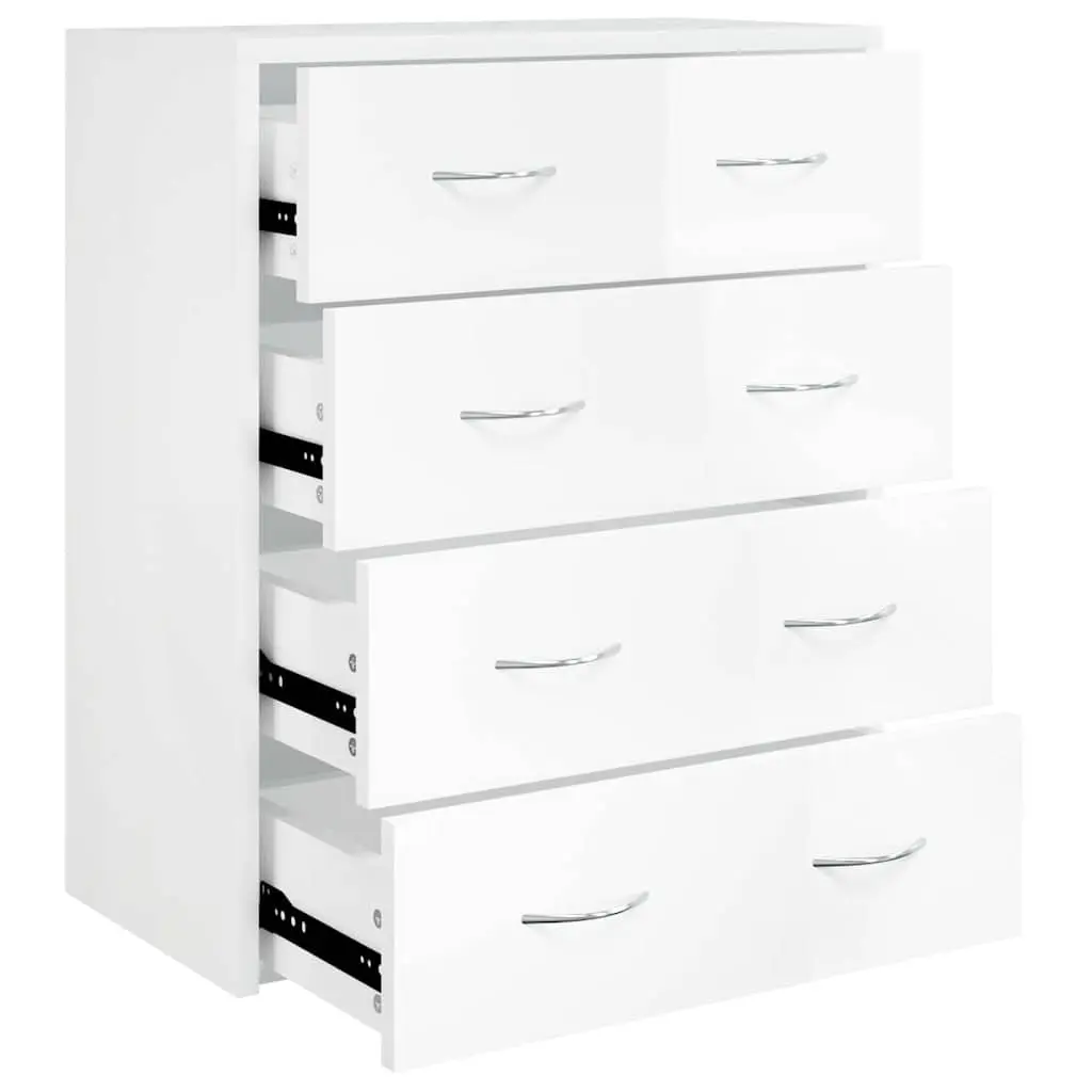 Sideboard Cabinet Storage 60x30.5x71cm High Gloss White