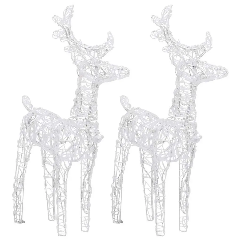 Christmas Reindeer Lights Outdoor Decoration 2 Piece Blue Acrylic LED Display
