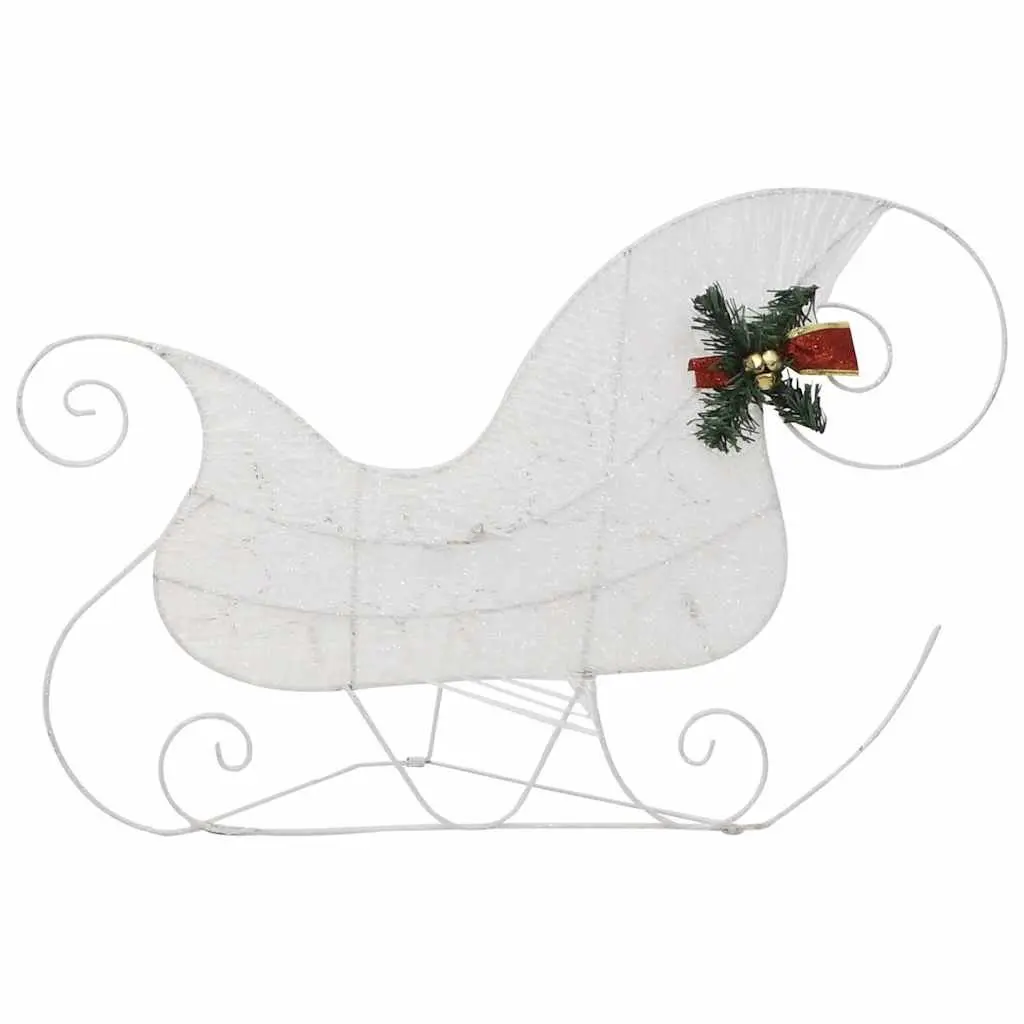 Outdoor Christmas Decoration Reindeer Sleigh 60 LED Lights White