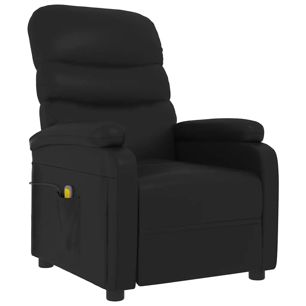 Electric Massage Chair Black Recliner with 6 Massage Points Hand Control