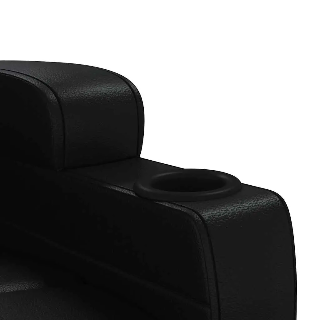 Electric Massage Chair Vibration Reclining Faux Leather Black