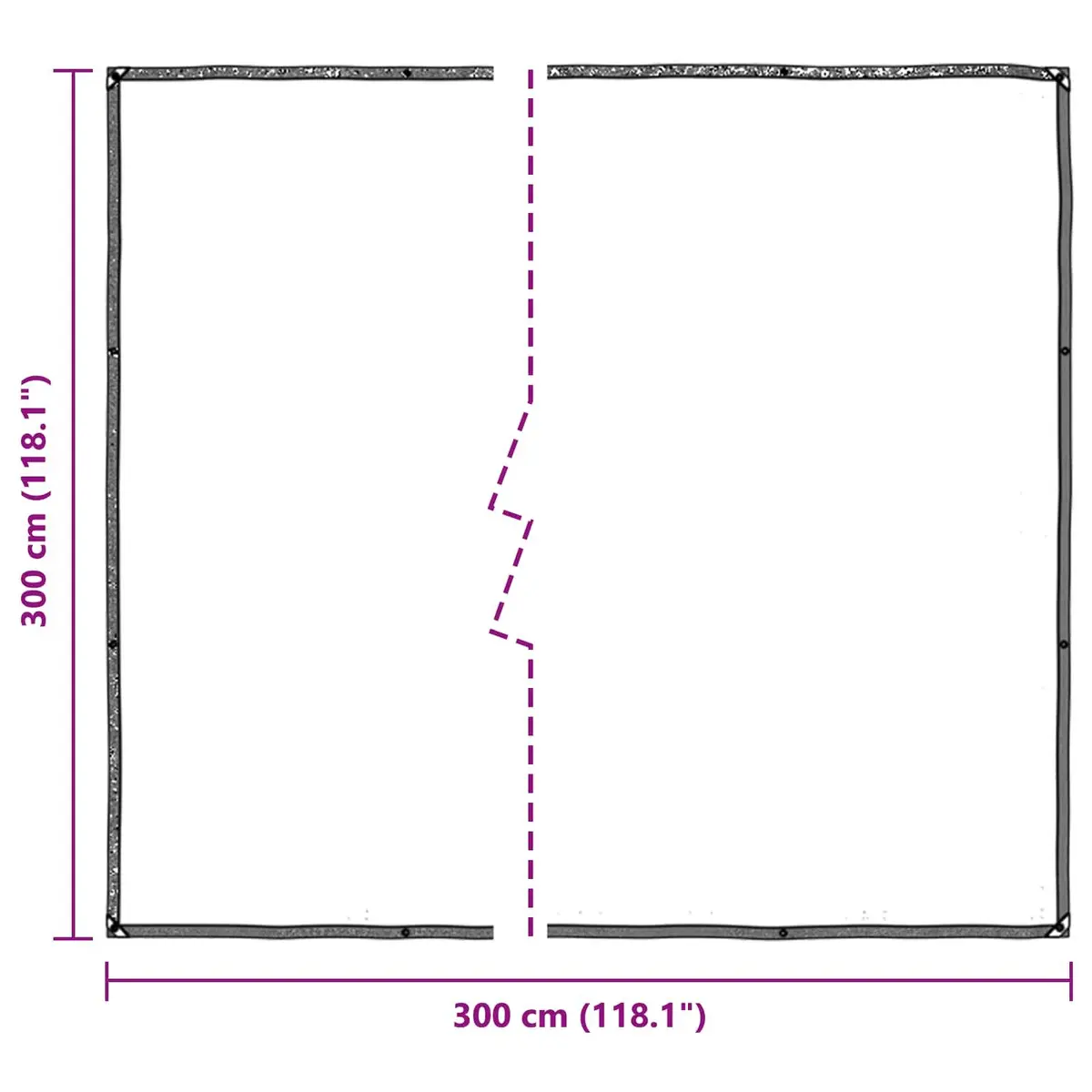 Transparent PE Tarpaulin Garden Cover 3 x 3 m Outdoor Protective Tarp