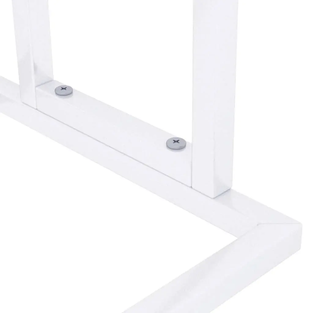 Freestanding Towel Rack 2-Tier Bathroom Storage Organiser Stand White
