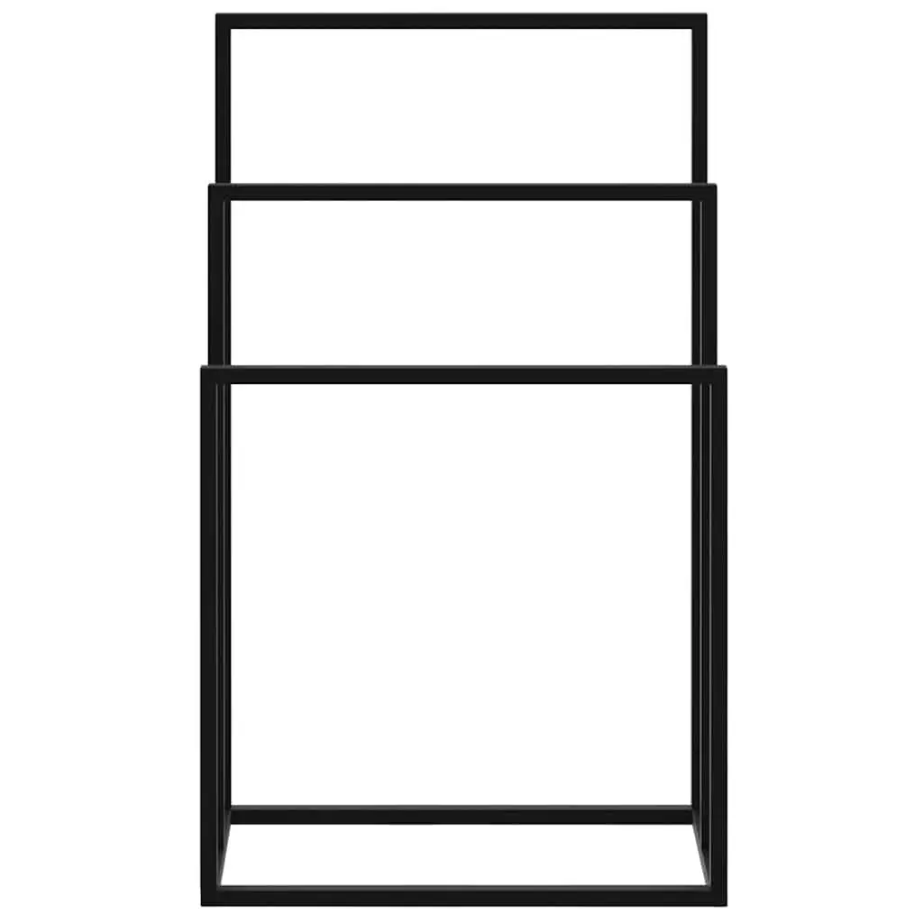 Freestanding Towel Rack 3 Tier Bathroom Storage Holder Black Iron