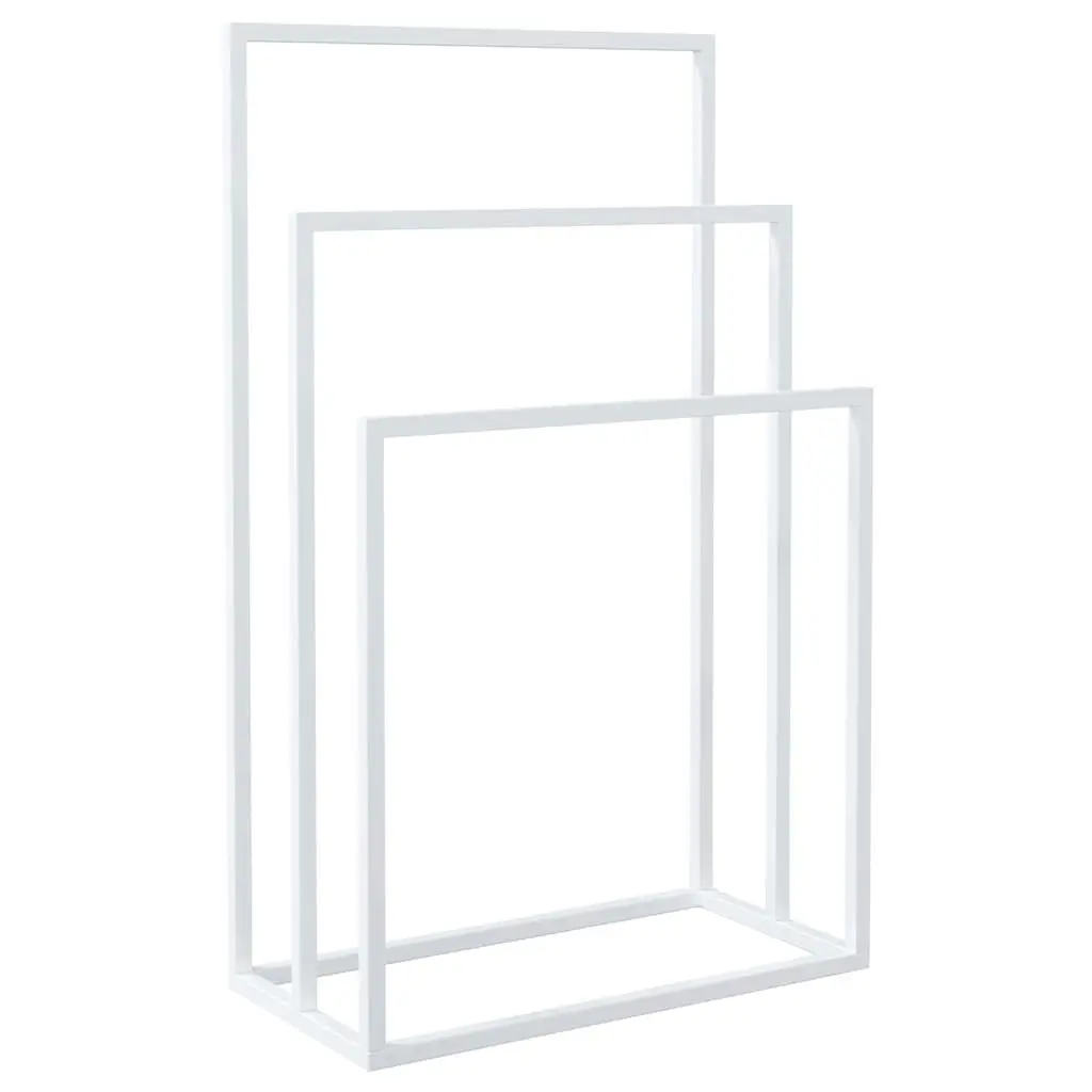 Freestanding Towel Rack 3 Tier Bathroom Storage Holder Organiser White
