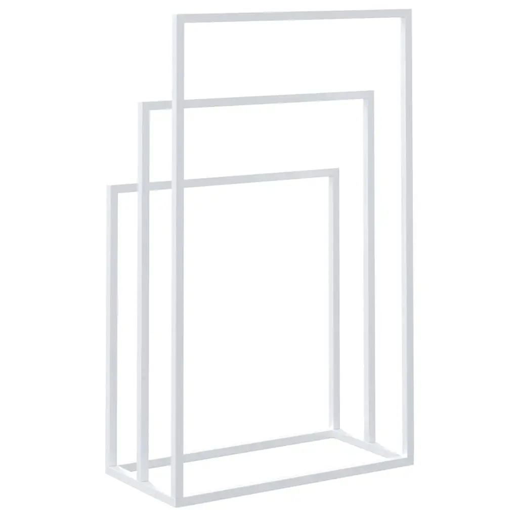 Freestanding Towel Rack 3 Tier Bathroom Storage Holder Organiser White