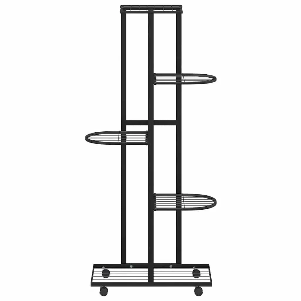 5-Tier Flower Stand Display Rack Iron Plant Rack Corner Shelf Black