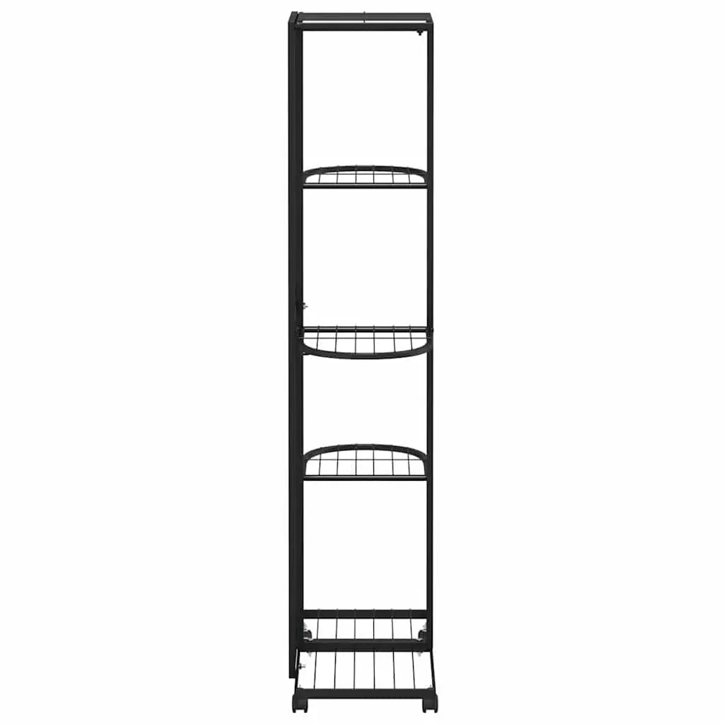 5-Tier Flower Stand Display Rack Iron Plant Rack Corner Shelf Black
