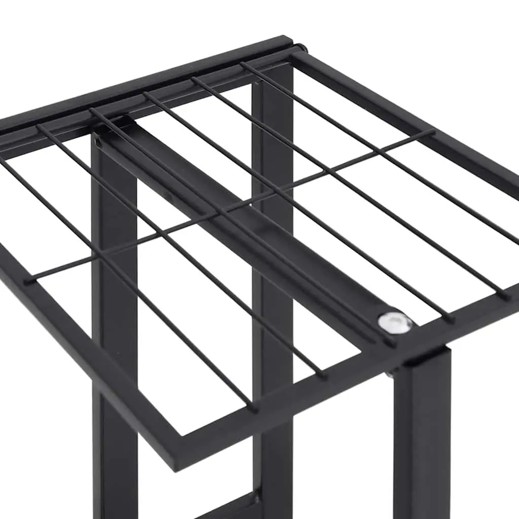 5-Tier Flower Stand Display Rack Iron Plant Rack Corner Shelf Black