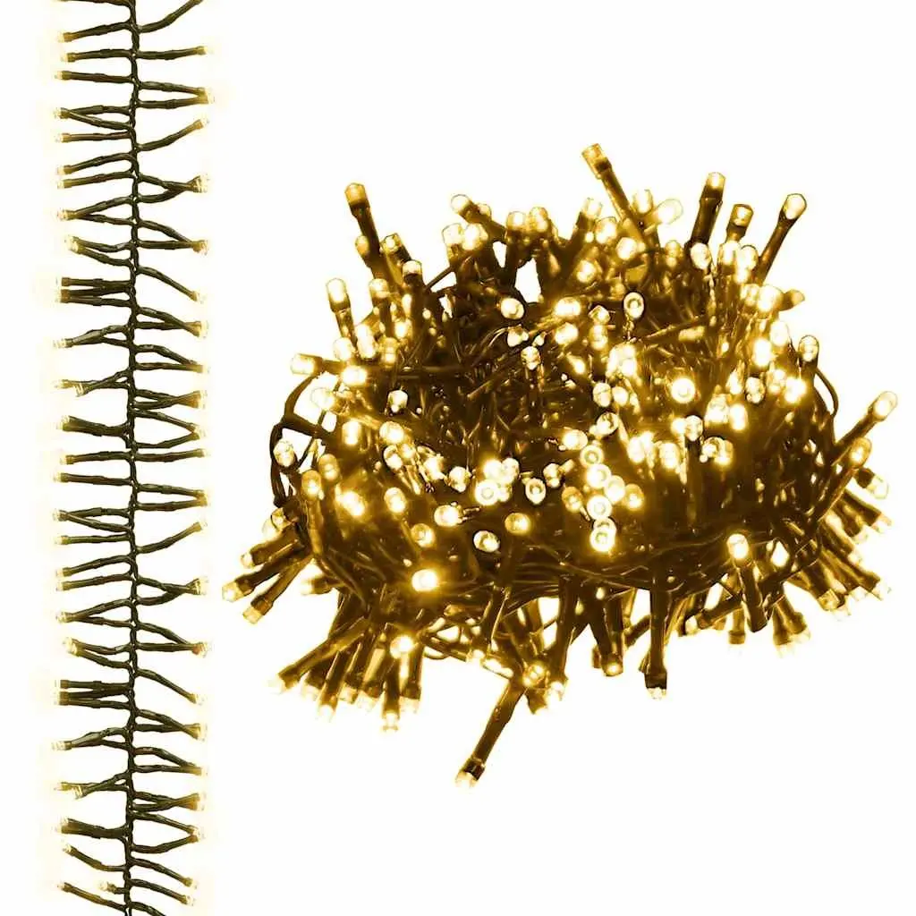 LED Cluster String Lights Warm White 7.4m 400 LEDs