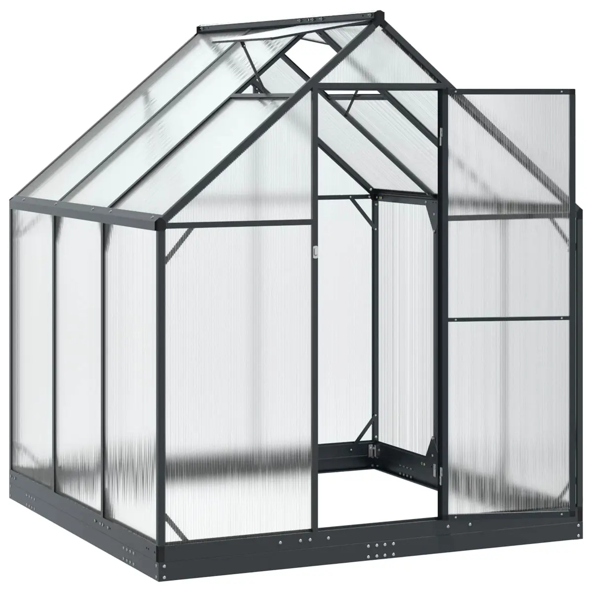 Garden Greenhouse Tunnel Structure Adjustable Height Anthracite 183.5cm