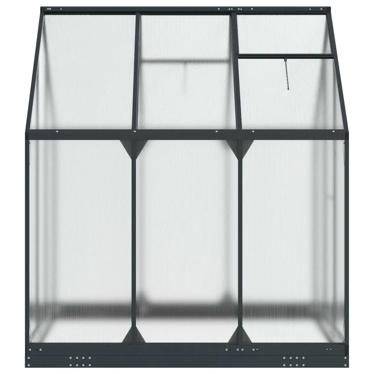 Garden Greenhouse Tunnel Structure Adjustable Height Anthracite 183.5cm