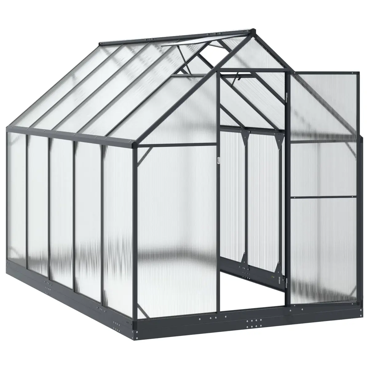 Tunnel Greenhouse for Outdoor Plants Adjustable Height Anthracite