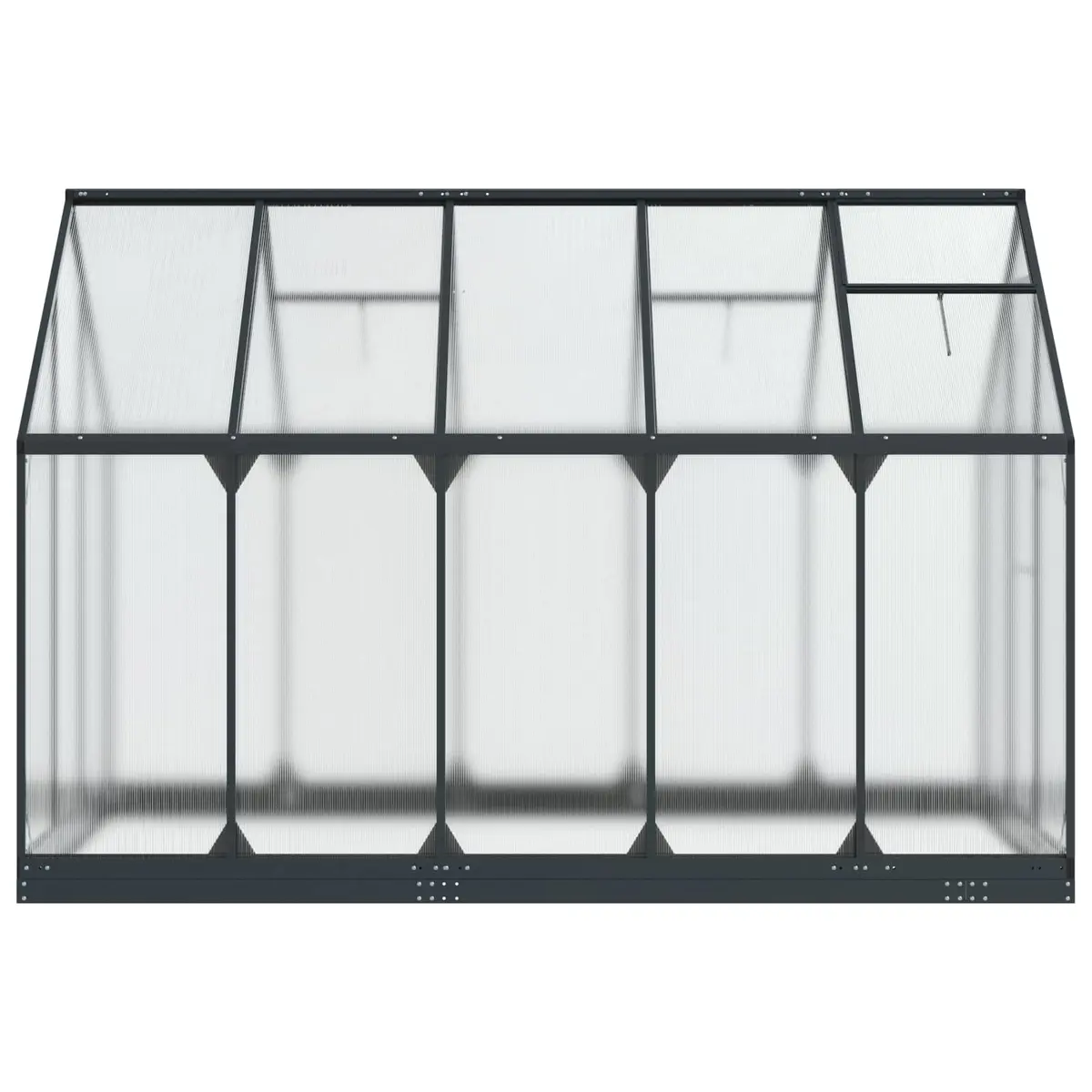 Tunnel Greenhouse for Outdoor Plants Adjustable Height Anthracite