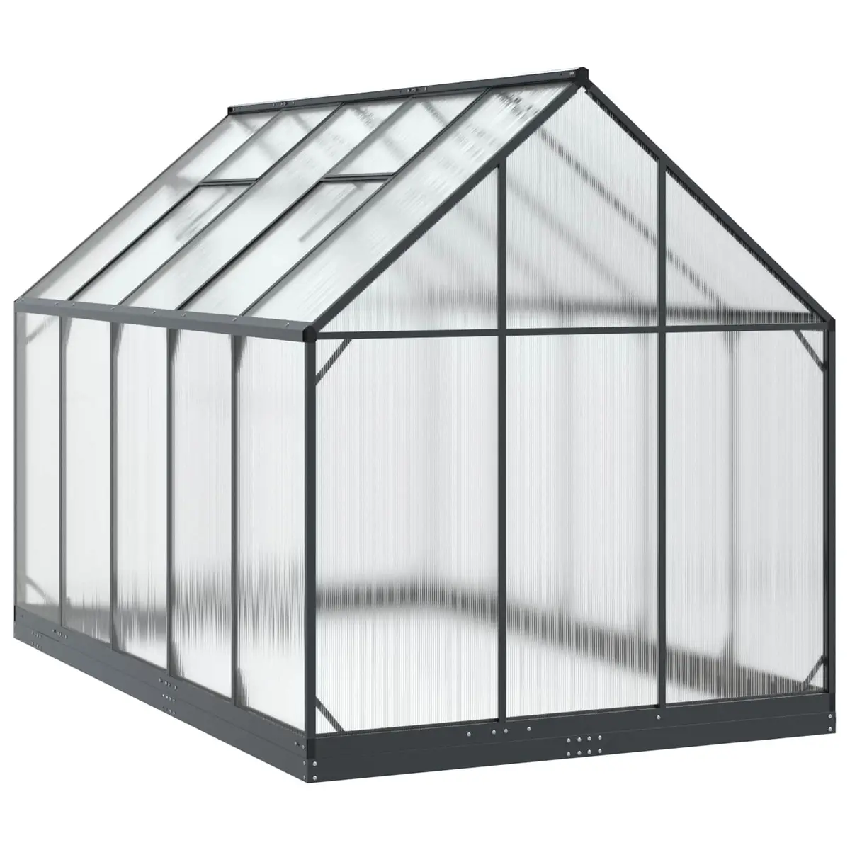 Tunnel Greenhouse for Outdoor Plants Adjustable Height Anthracite