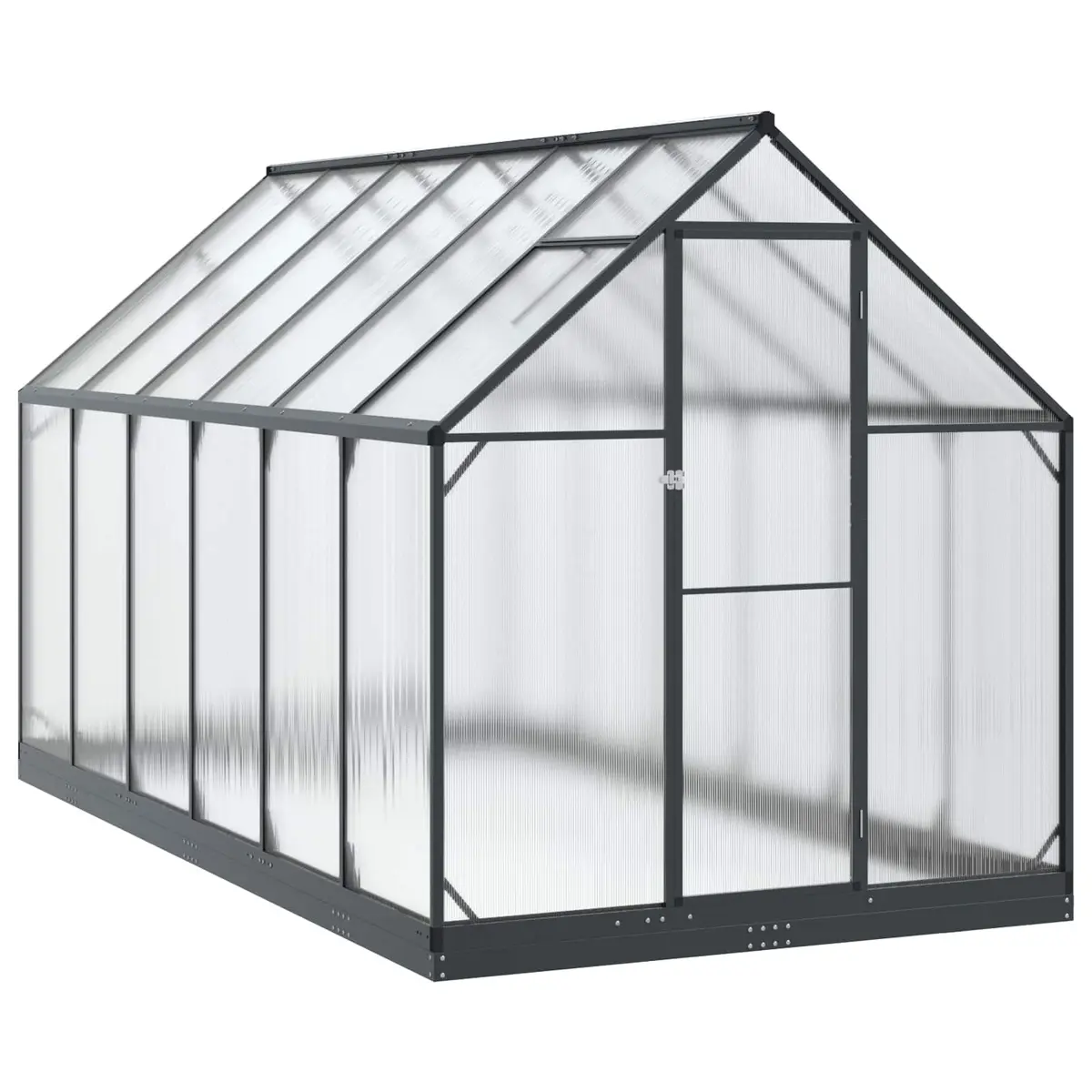 Portable Tunnel Greenhouse Anthracite Adjustable Height for Outdoor Plant Cultivation