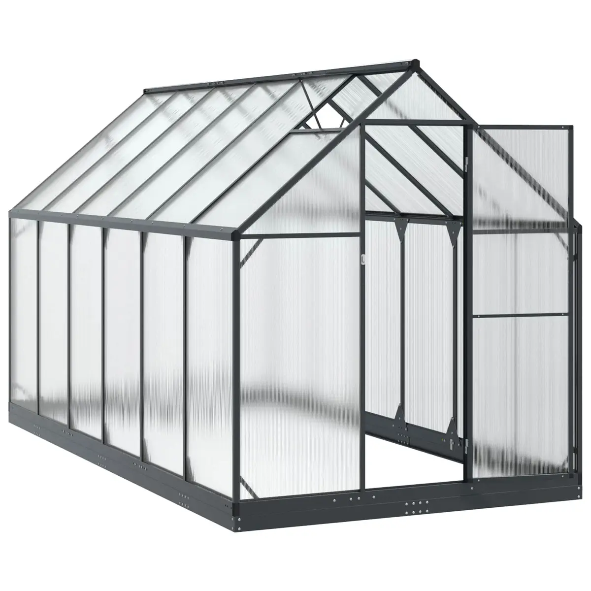 Portable Tunnel Greenhouse Anthracite Adjustable Height for Outdoor Plant Cultivation