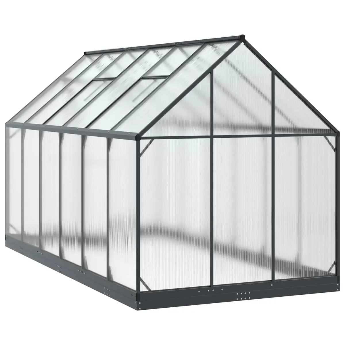 Portable Tunnel Greenhouse Anthracite Adjustable Height for Outdoor Plant Cultivation