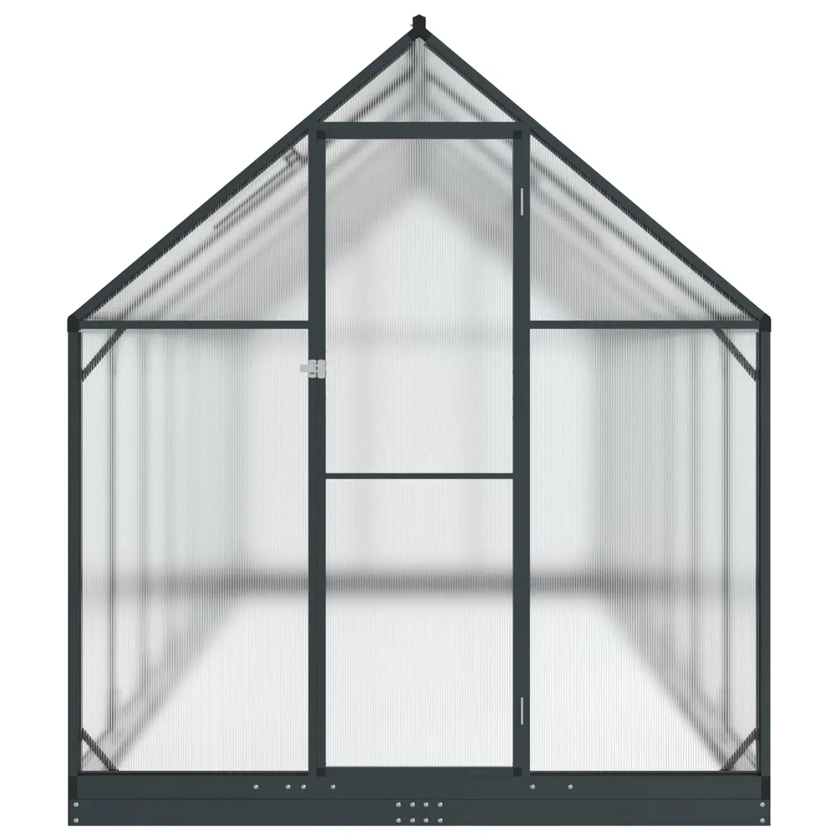 Garden Greenhouse Tunnel Adjustable Height Weather-Resistant Anthracite 183.5 x 423.5 x 207 cm