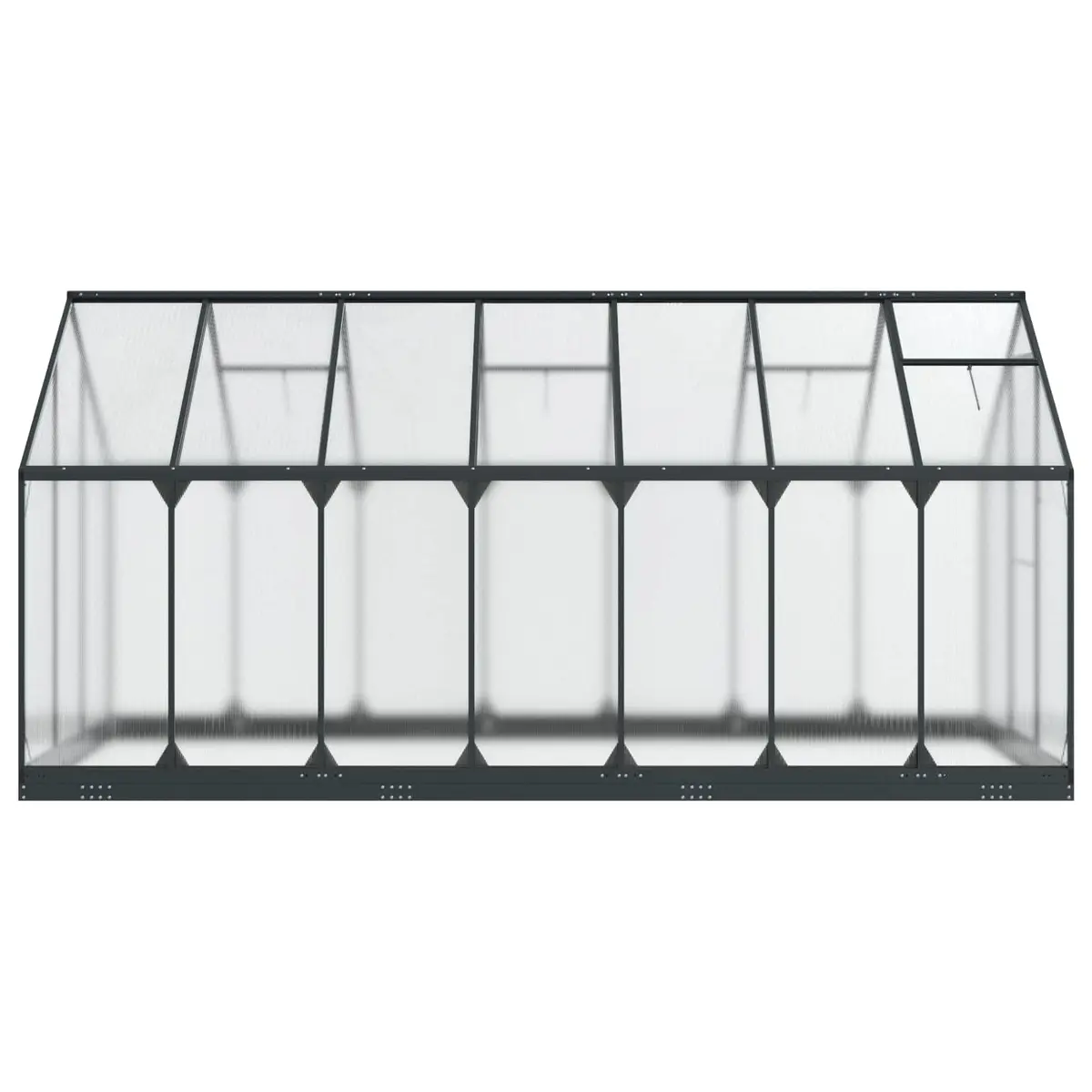 Garden Greenhouse Tunnel Adjustable Height Weather-Resistant Anthracite 183.5 x 423.5 x 207 cm