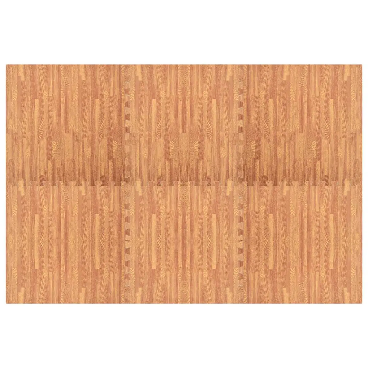 Pool Ground Mat EVA Foam Non-Slip Brown 6 Pieces