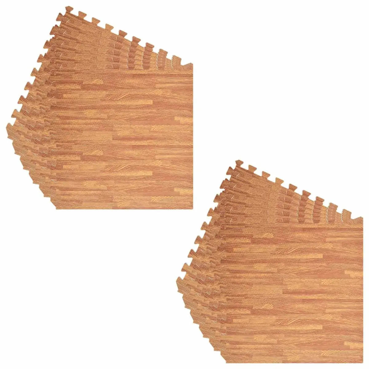 Pool Ground Mat EVA Foam Interlocking Modular 12 Pieces Brown