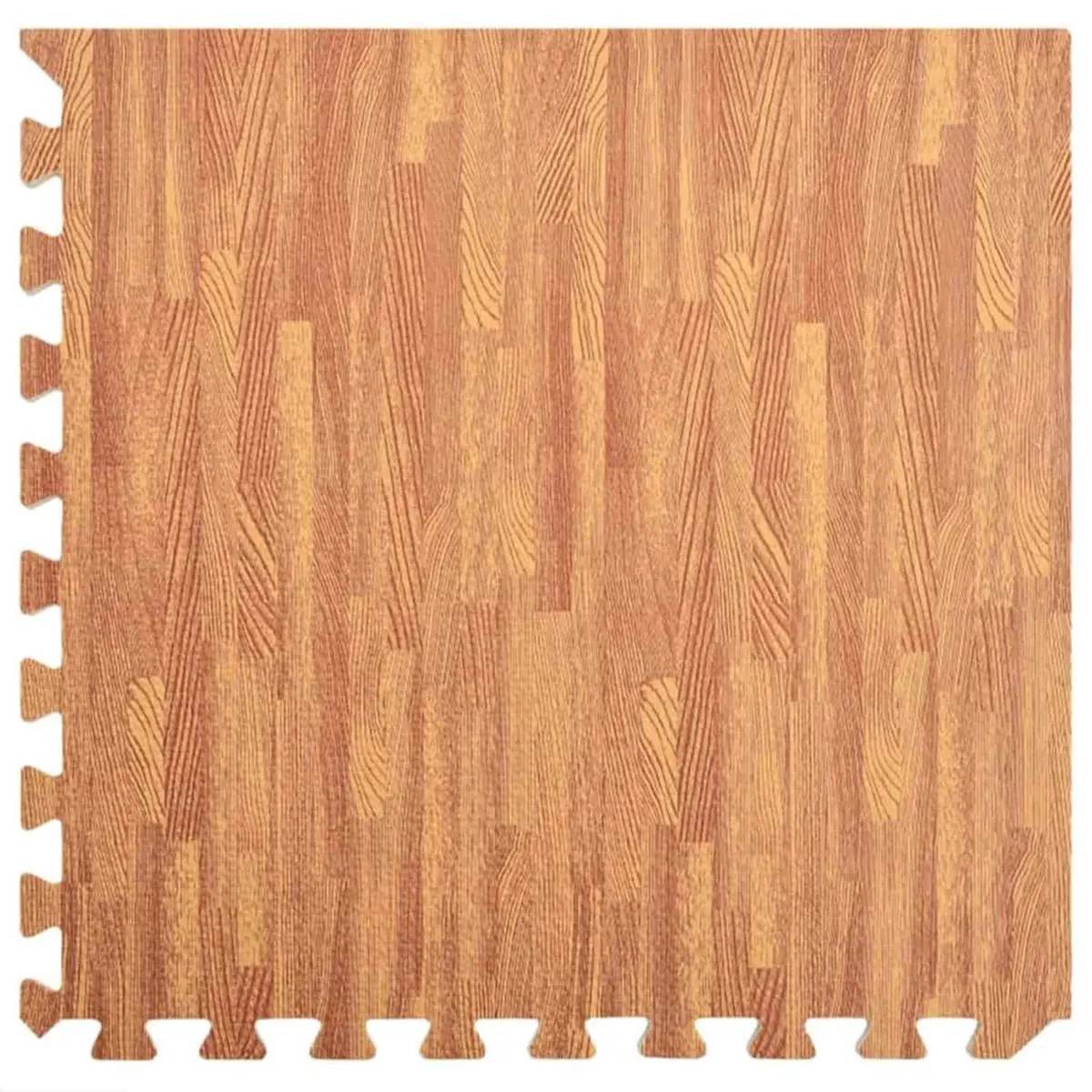 EVA Foam Pool Ground Mat Non-Slip Modular Interlocking Tiles 24 Pieces Brown