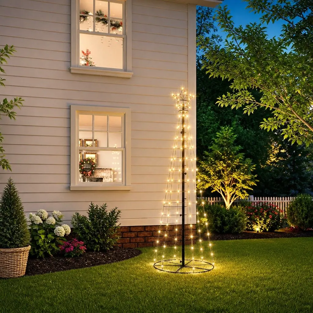 LED Cone Tree 180cm Warm White Indoor Outdoor Holiday Decor
