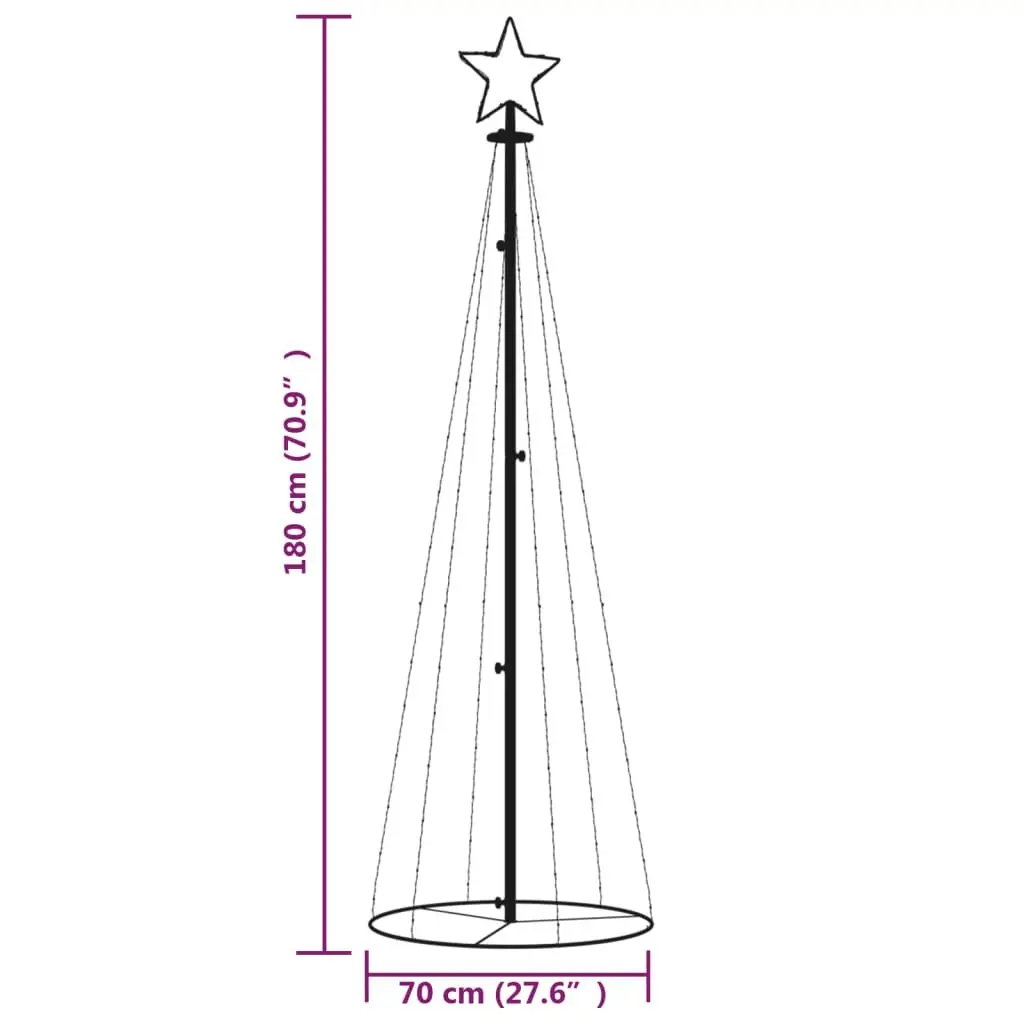 Christmas Cone Tree 180cm Blue LED Indoor Outdoor Holiday Decoration
