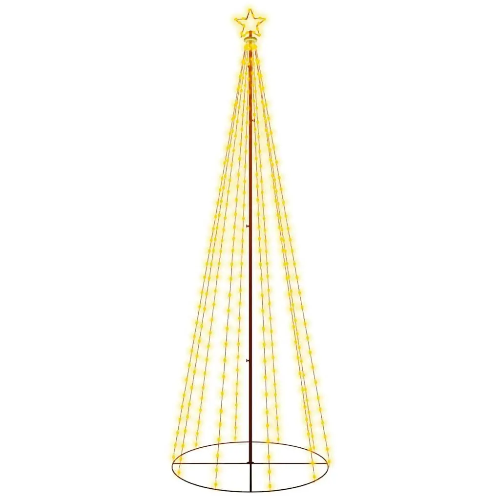 Christmas Cone Tree LED Warm White 300cm 100cm Indoor Outdoor Seasonal Decoration