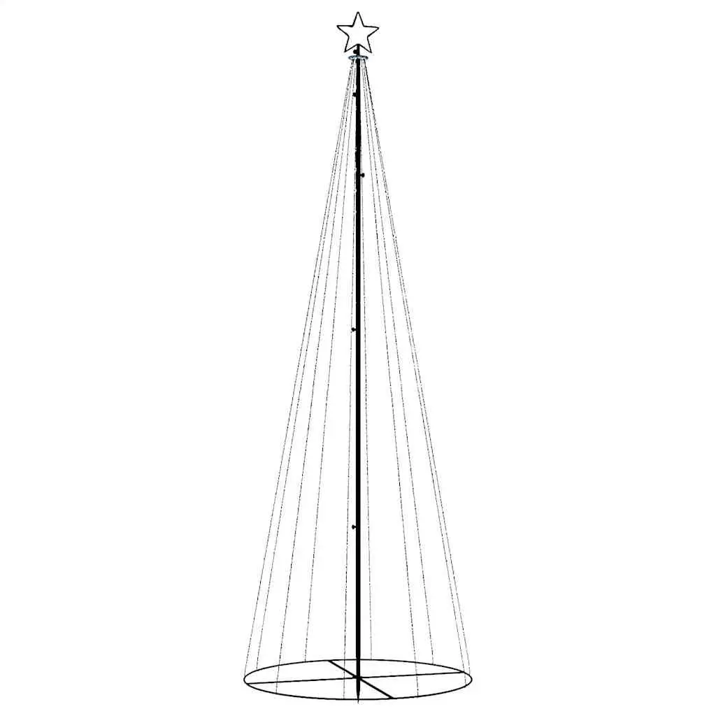 Christmas Cone Tree LED Warm White 300cm 100cm Indoor Outdoor Seasonal Decoration