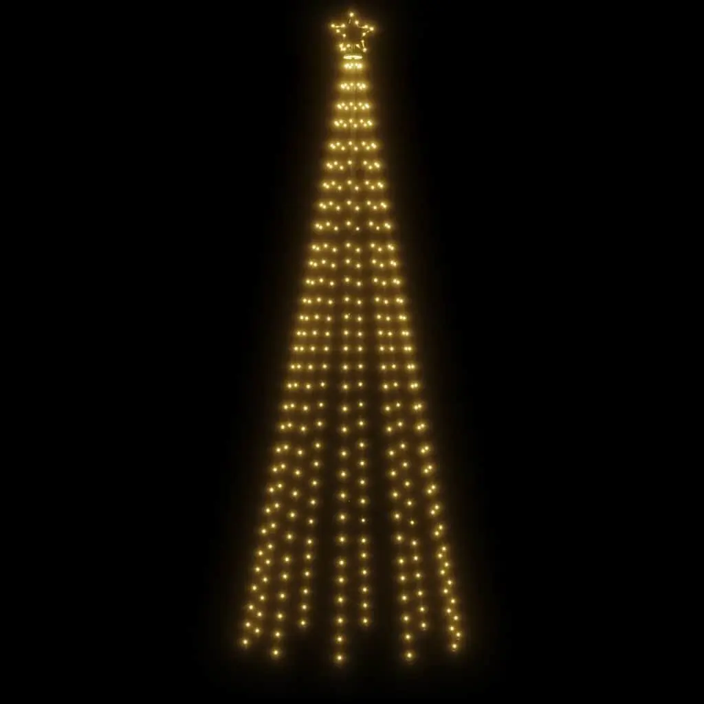 Christmas Cone Tree LED Warm White 300cm 100cm Indoor Outdoor Seasonal Decoration