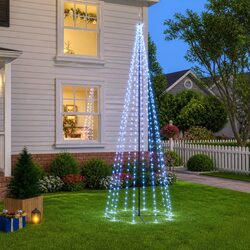 Christmas Cone Tree 310 LEDs 100x300cm Blue Indoor Outdoor Decoration Light