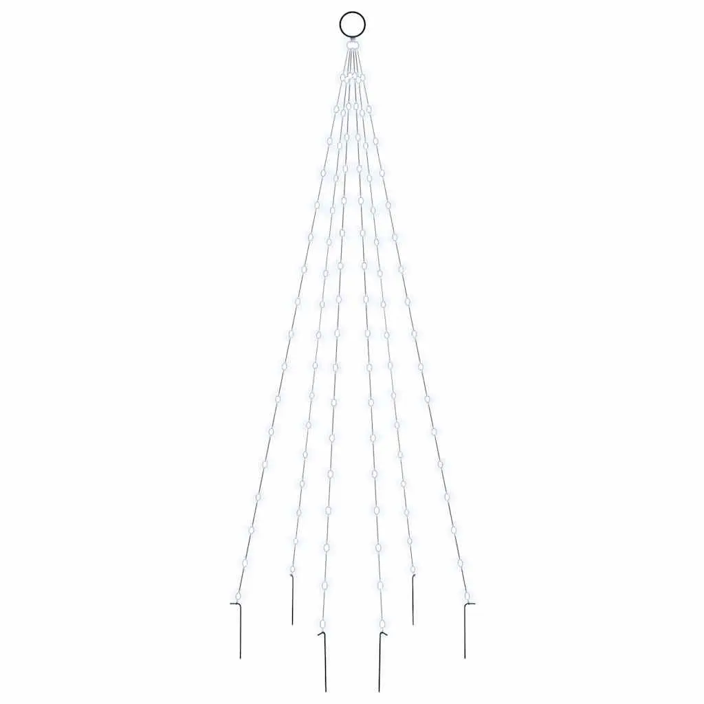 Christmas Tree Light Flagpole Mounted 180cm Cold White 108 LEDs Outdoor