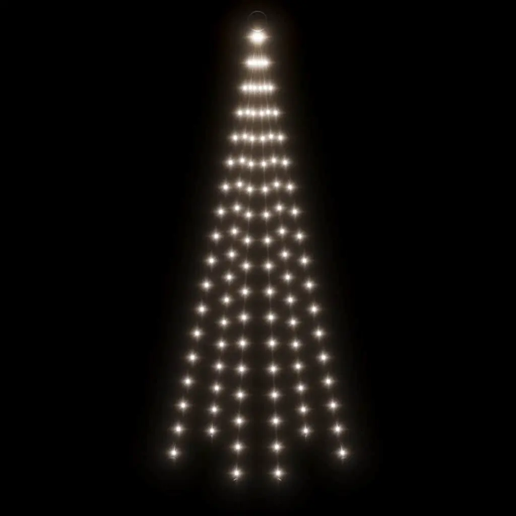 Christmas Tree Light Flagpole Mounted 180cm Cold White 108 LEDs Outdoor