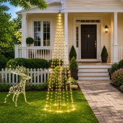 Christmas Tree Flagpole Light 300cm 310 Warm White LEDs 8 Effects Outdoor