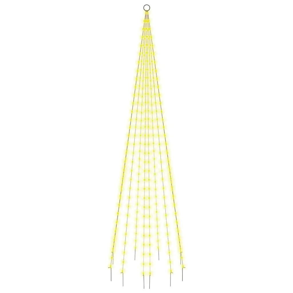 Christmas Tree Flagpole Light 300cm 310 Warm White LEDs Outdoor 8 Effects