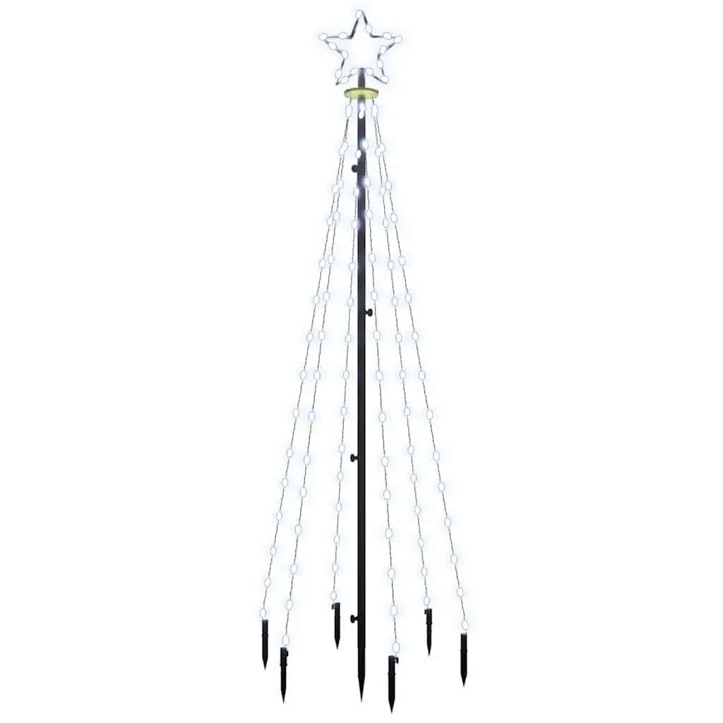 Christmas Tree 180cm Cold White LED 108 Lights 8 Effects
