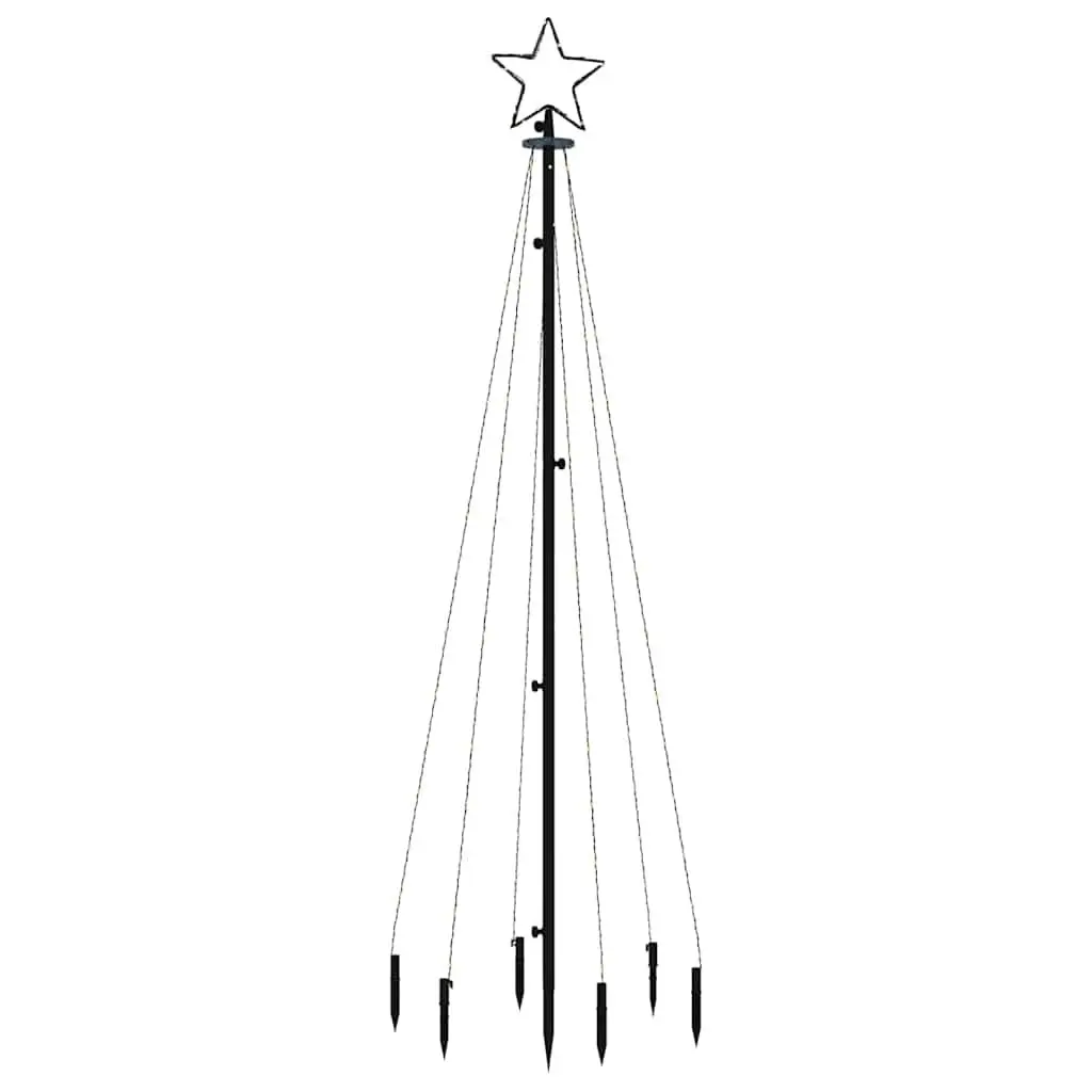 Christmas Tree 180cm Holiday Decoration with 108 Multicolour LEDs and 8 Lighting Effects