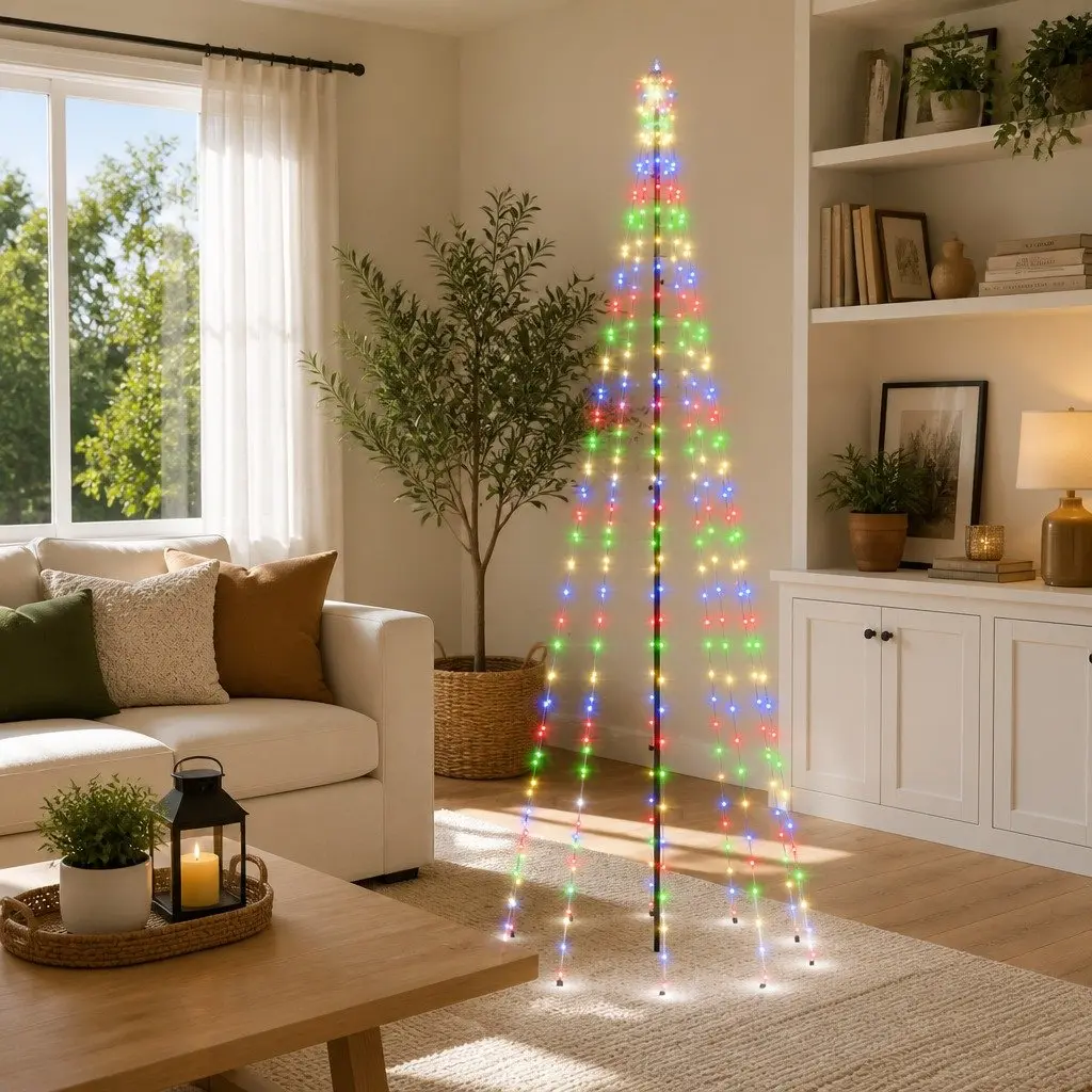 300cm Christmas Tree Multicolour LED 310 Lights with 8 Effects Holiday Decoration