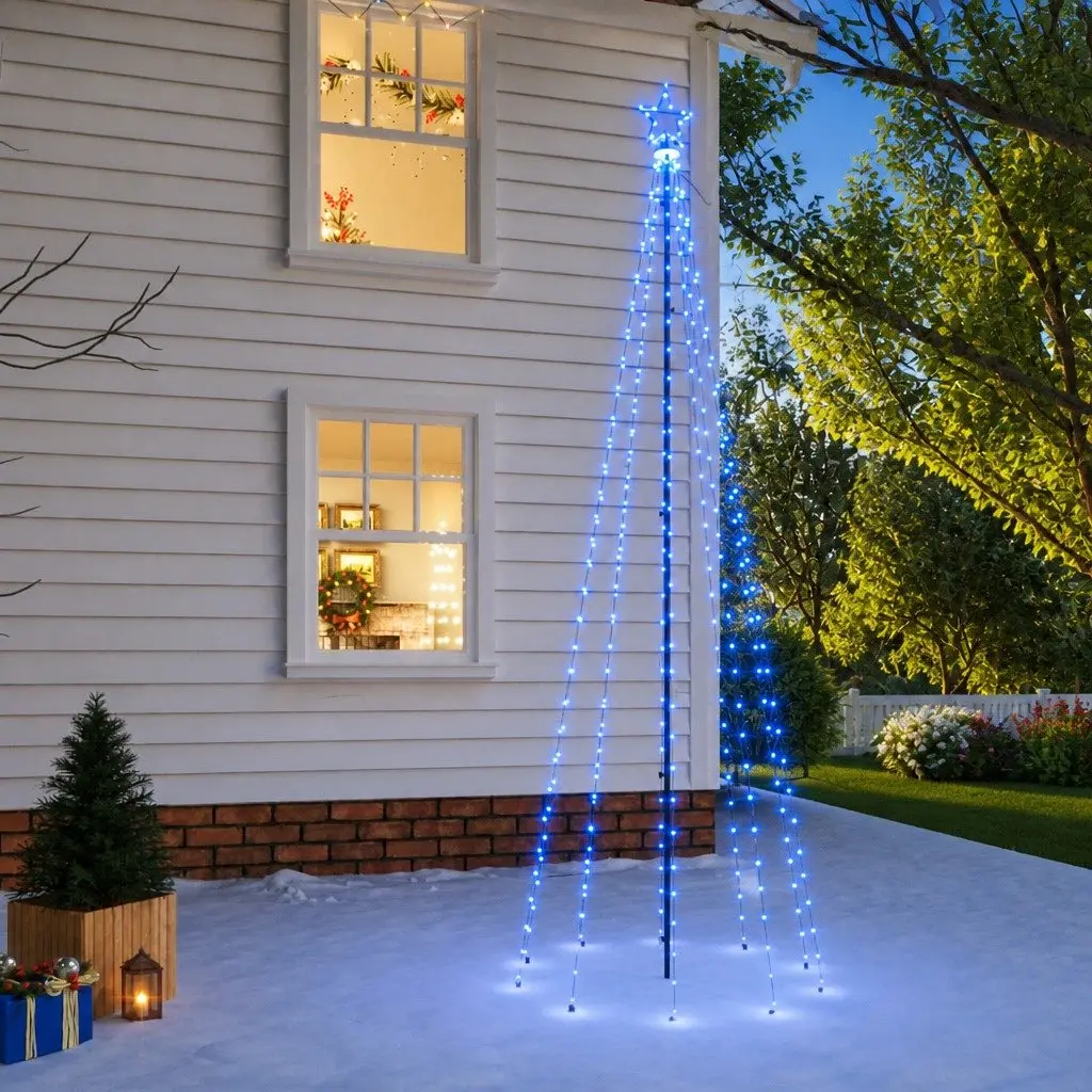 Christmas Tree Holiday Decoration 300cm Tall Blue with 310 LEDs